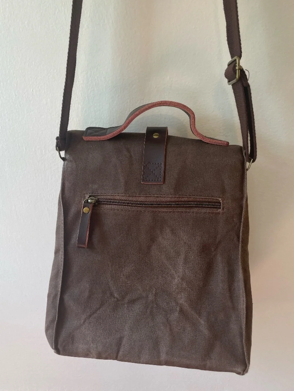 ASEBBO canvas and leather insulated lunchbox